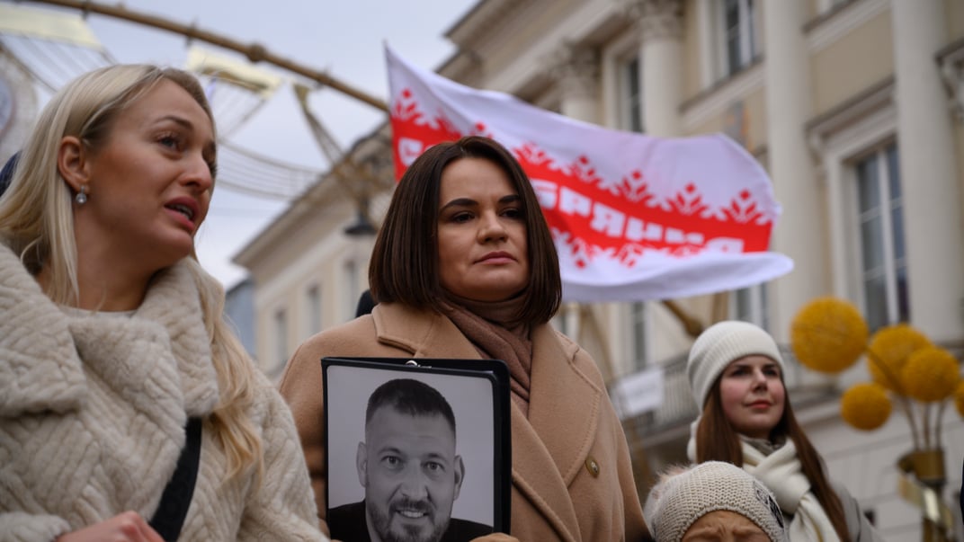 Анжеліка Мельникова поруч із лідеркою білоруської опозиції Світланою Тіхановською
