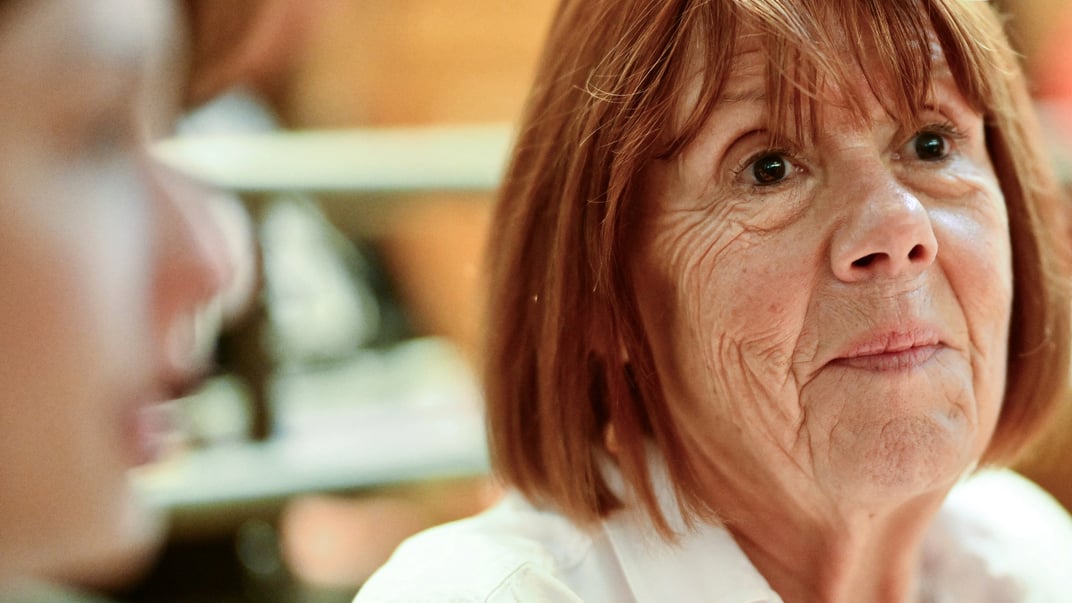 Жизель Пеліко під час апеляційного розгляду справи про зґвалтування у будівлі суду міста Німа, 7 жовтня 2025 року