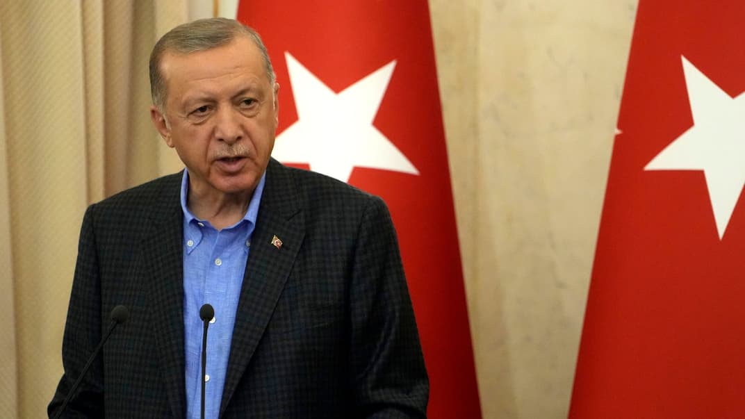 Президент Туреччини Реджеп Тайїп Ердоган виступає під час пресконференції у Львові, 18 серпня 2022 року