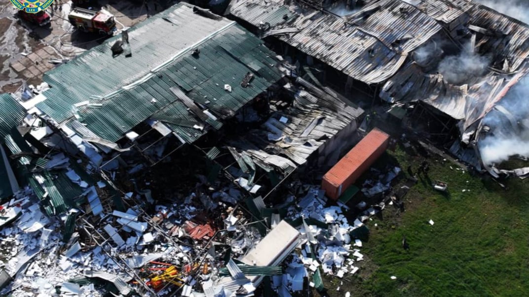 Наслідки російських обстрілів у місті Дергачі Харківської області, 26 квітня 2025 року