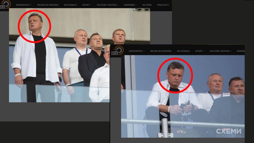 Сергей Левочкин в польском городе Лодзь на футбольном матче с участием «Динамо», 20 июля 2022 года