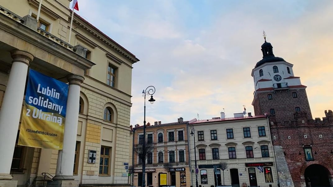 Ратуша в польському місті Люблін, 2022 рік