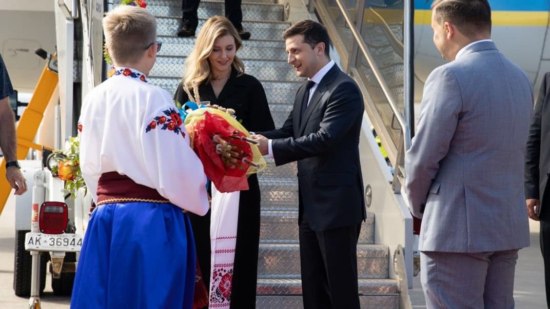 Президент України Володимир Зеленський і його дружина Олена прибули з візитом у Канаду, 2 липня 2019 року