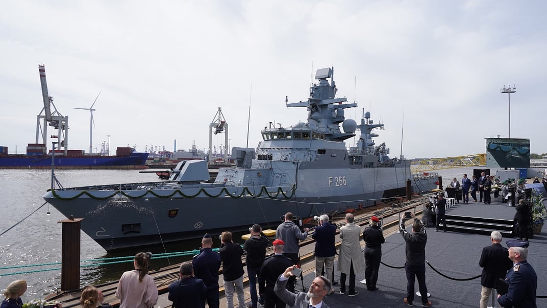 Корвет F266 Emden, який, за даними журналістів, у січні 2025 року став об’єктом диверсії, травень 2023 року