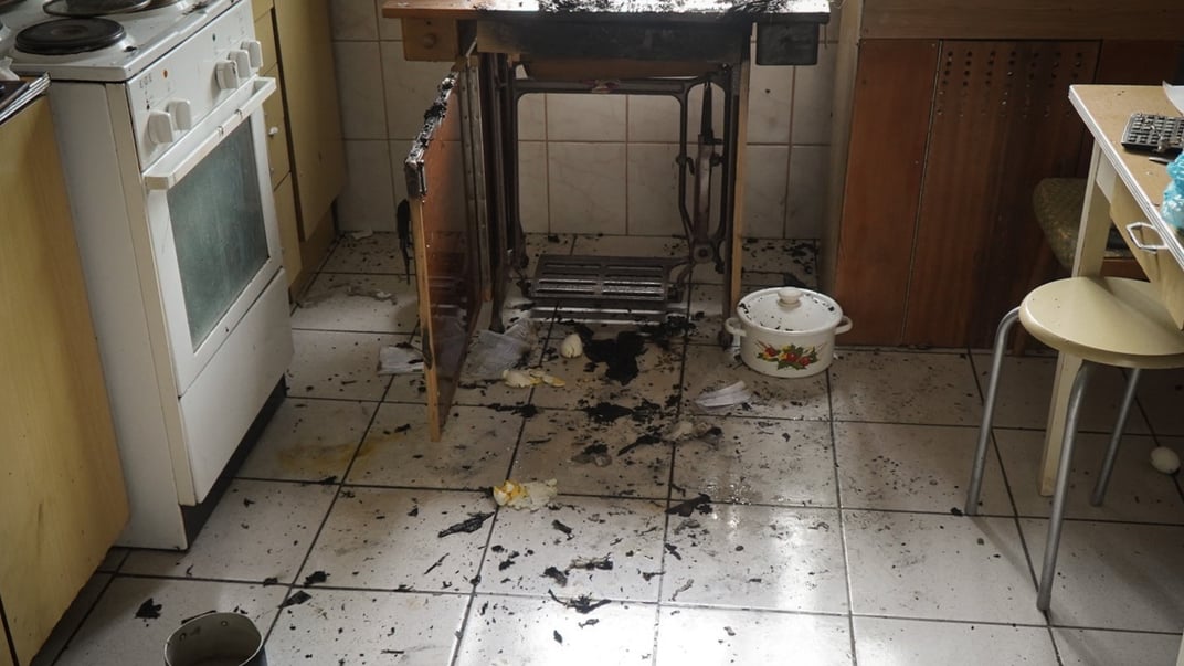 Кухня во львовской квартире, где взорвалась газовая горелка