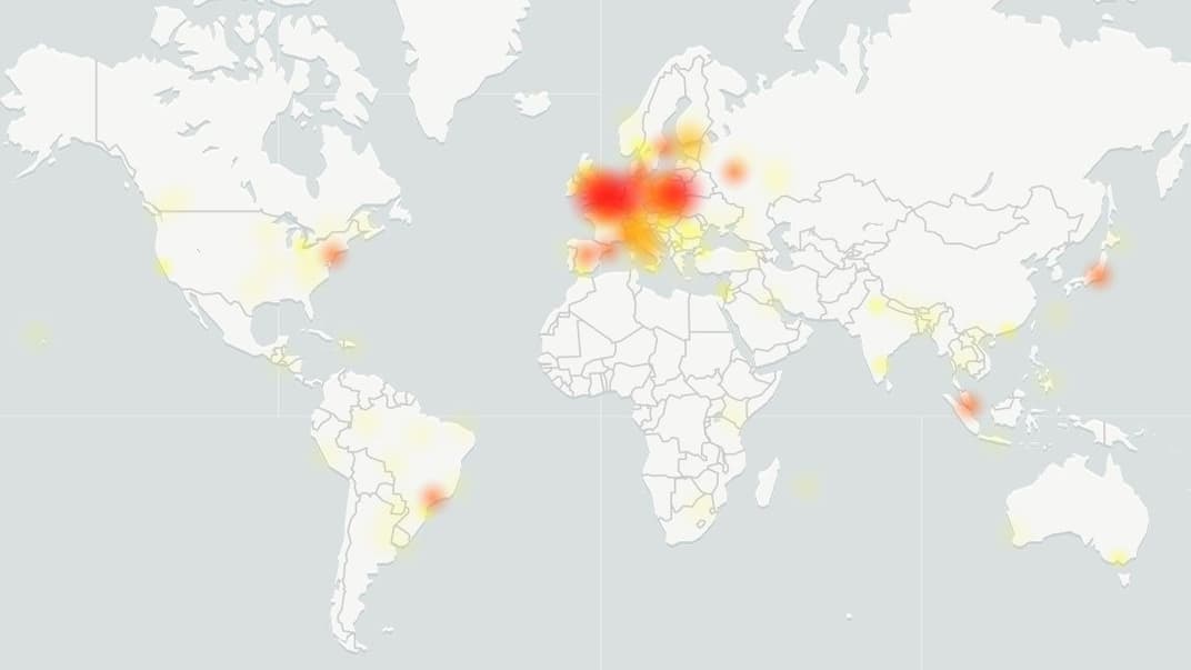 Страны, где сервисы Google тоже потерпели сбой