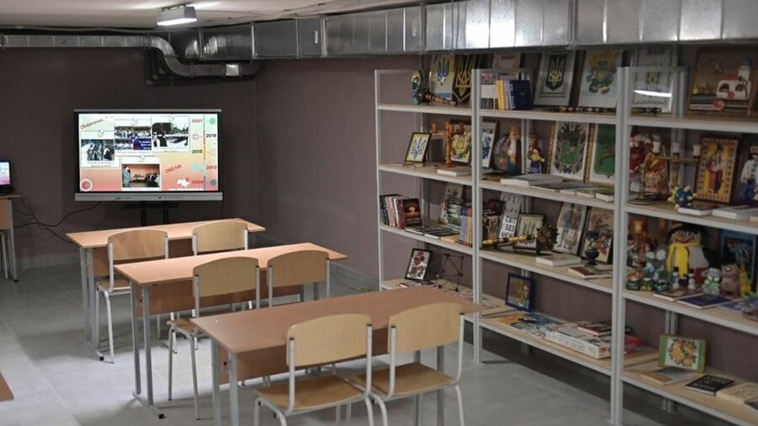 Укриття в Харківському науковому ліцеї-інтернаті «Обдарованість», яке вважають зразковим, січень 2023