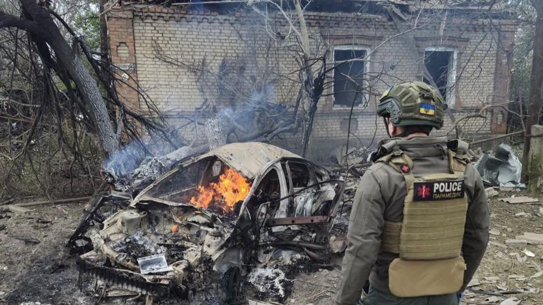 Последствия российского обстрела Константиновки в Донецкой области, 27 апреля 2025 года