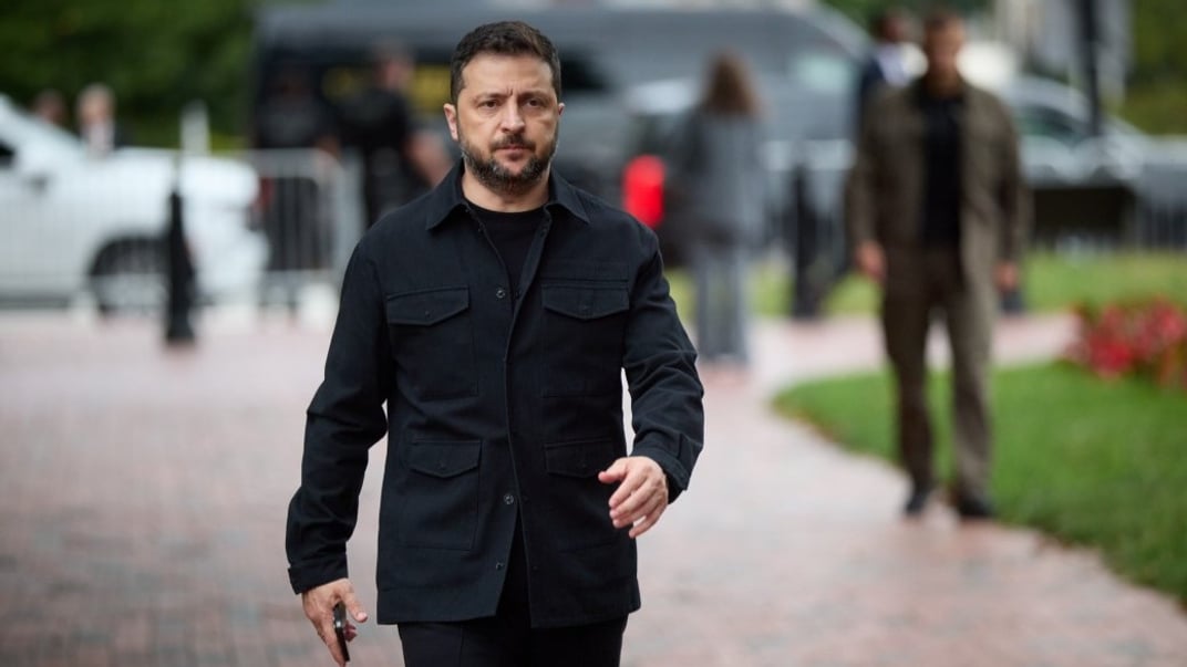 Президент України Володимир Зеленський під час візиту до США, 18 серпня 2025 року