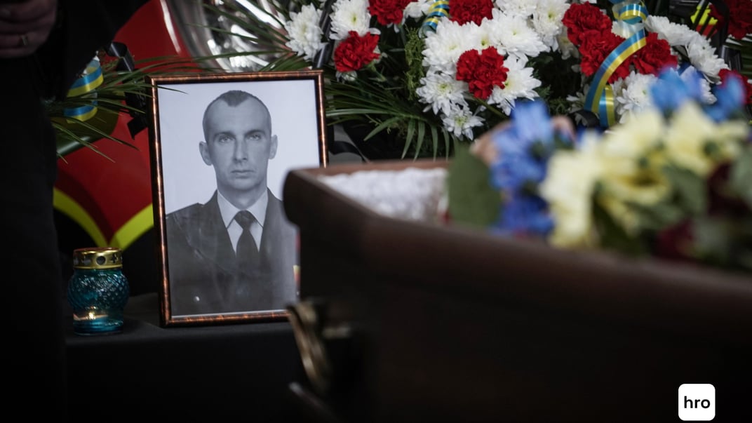 Прощання із рятувальником Олександром Зібровим, який загинув від повторного російського удару, 28 січня 2026 року