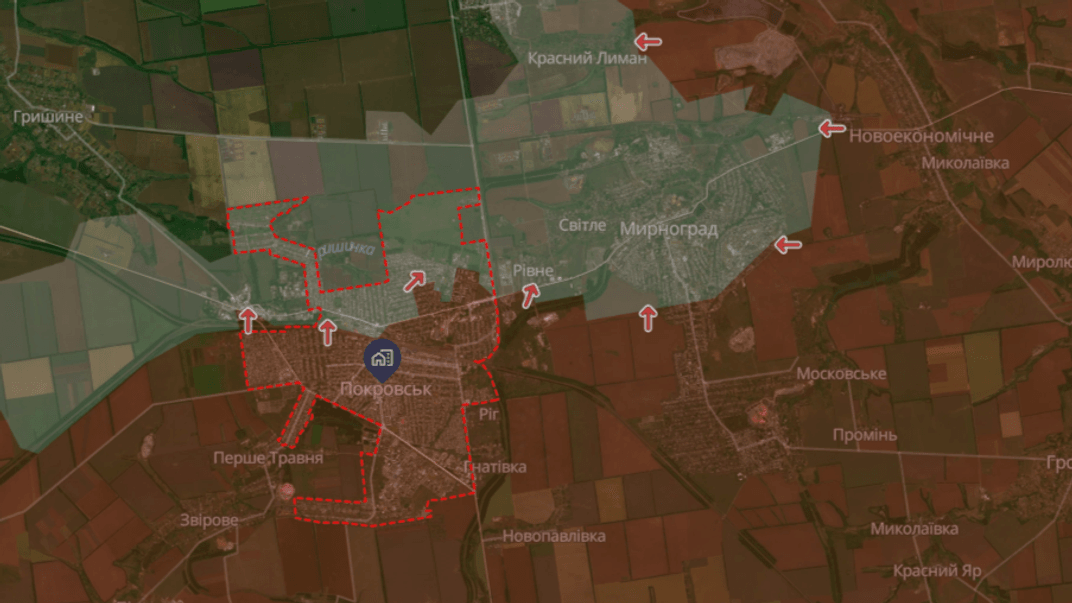 Ситуация в районе Покровска и Мирнограда по состоянию на 27 декабря 2025 года