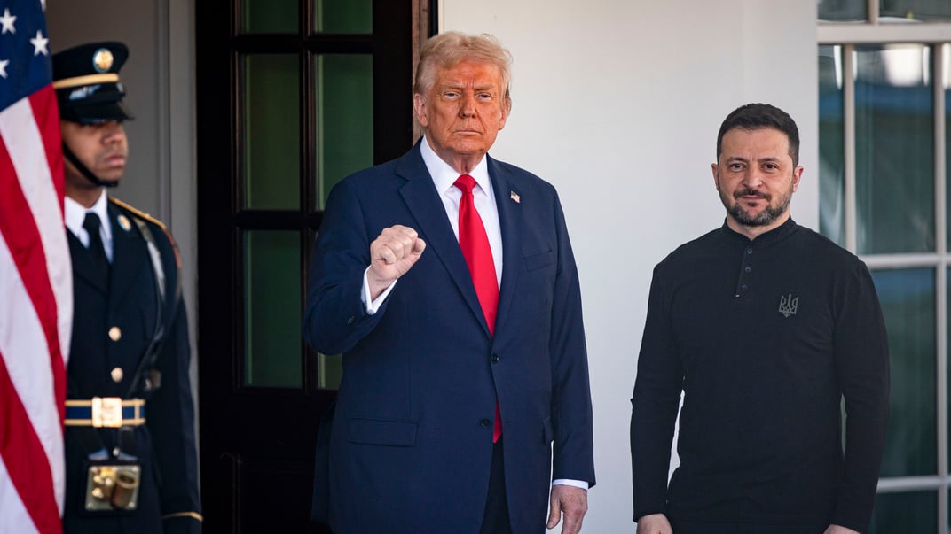 Президент України Володимир Зеленський та президент США Дональд Трамп, 28 лютого 2025 року