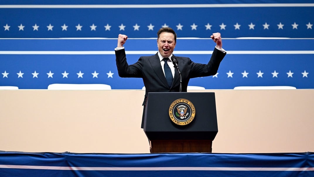 Ілюстративне фото. Ілон Маск під час святкування інавгурації президента Дональда Трампа, 20 січня 2025 року