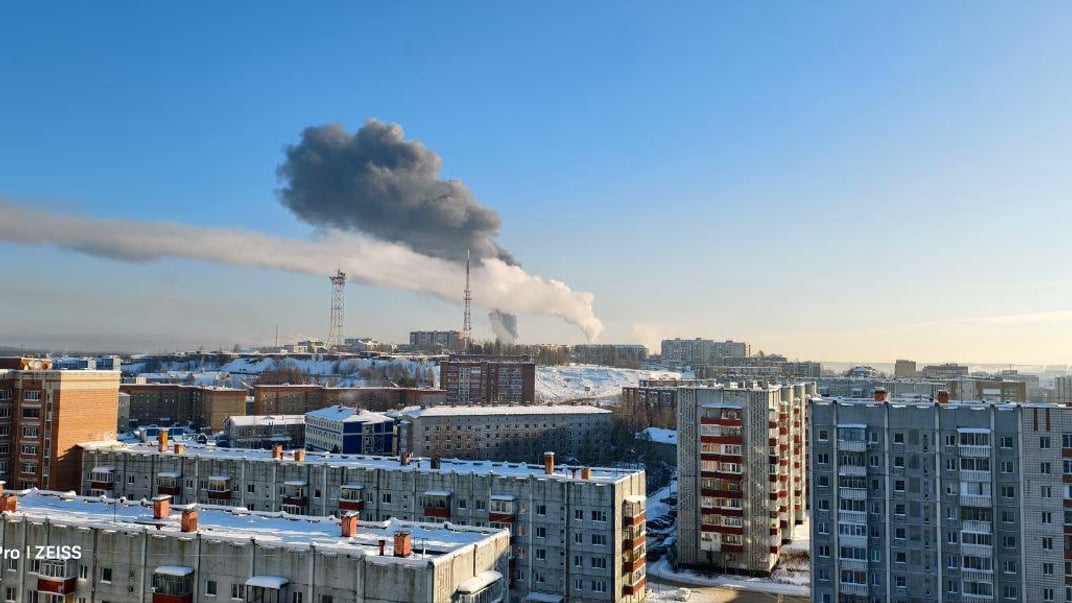 Столб дыма заметили в российском городе Ухта