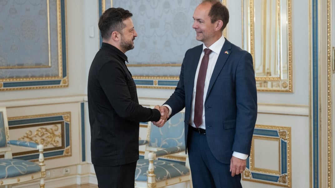 Президент України Володимир Зеленський та міністр оборони Данії Єппе Бруус