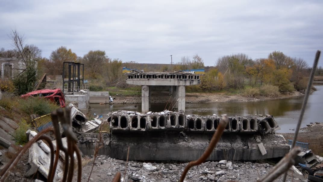 Зруйнований міст через річку Інгулець, Велика Олександрівка