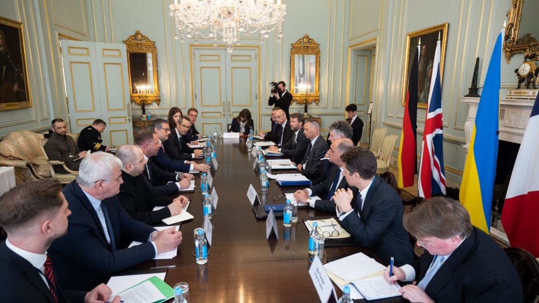 Українська делегація на зустрічі з європейськими союзниками в Лондоні, 23 квітня 2025 року