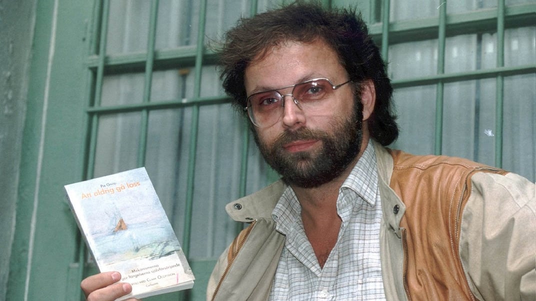 Кларк Олофссон під час презентації своєї книги восени 1991 року