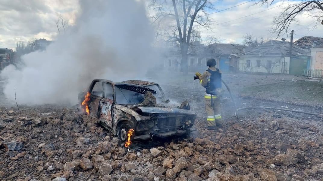 Последствия обстрела Николаева, 17 марта 2024 года