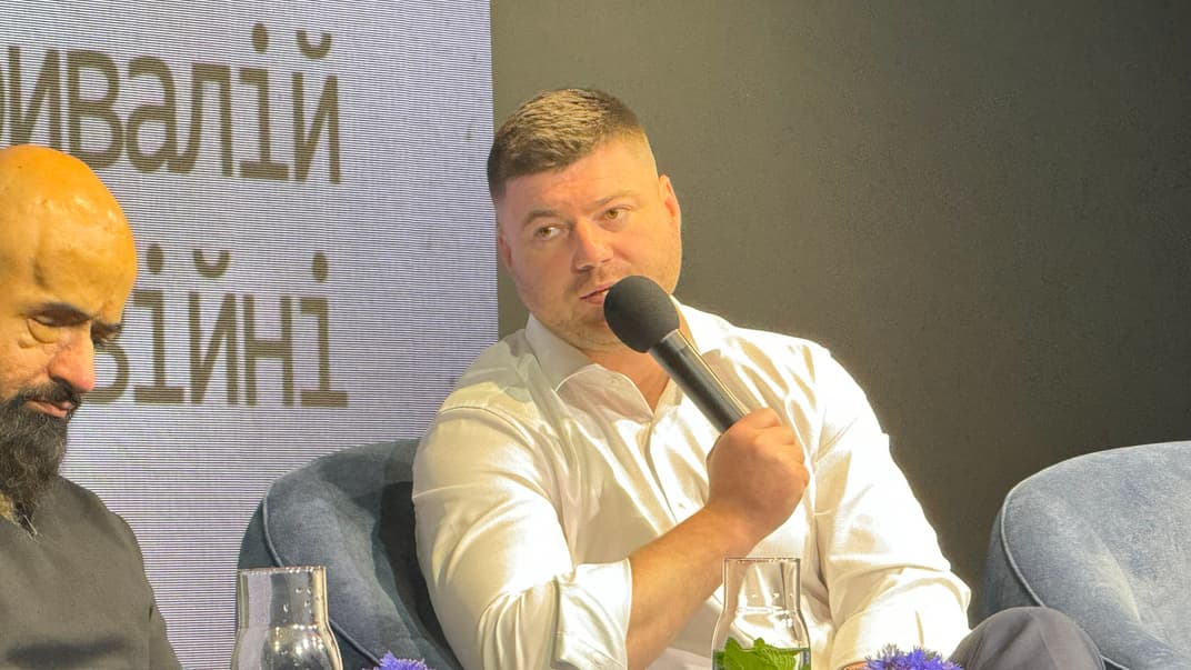 Виконувач обов'язків міністра у справах ветеранів України Олександр Порхун на конференції hromadske «Життя у тривалій війні», Київ, 30 травня 2024 року