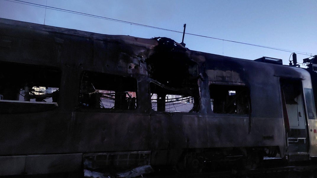 Пошкоджений поїзд «Інтерсіті+» Пошкоджений поїзд «Інтерсіті+»