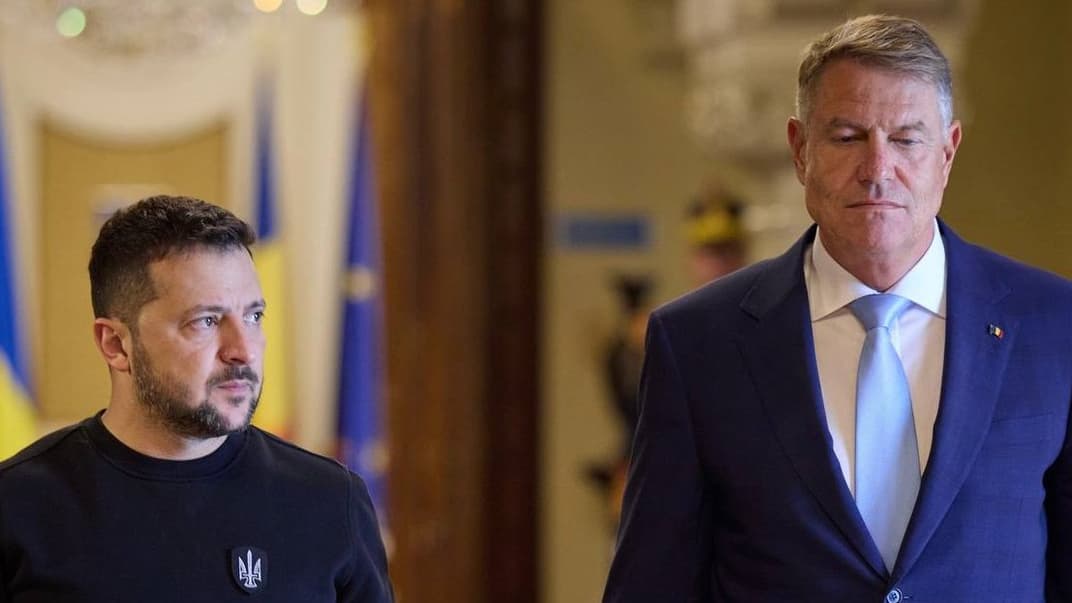 Президент Владимир Зеленский с румынским коллегой Клаусом Йоханнисом