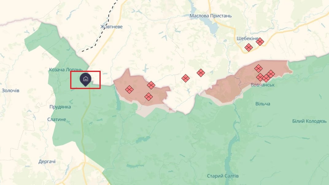 Территория КПП «Гоптовка» в Харьковской области