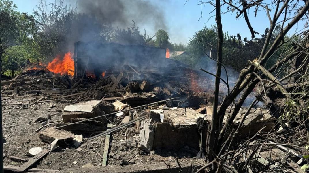 Последствия российского обстрела Горняка, 1 мая 2024 года