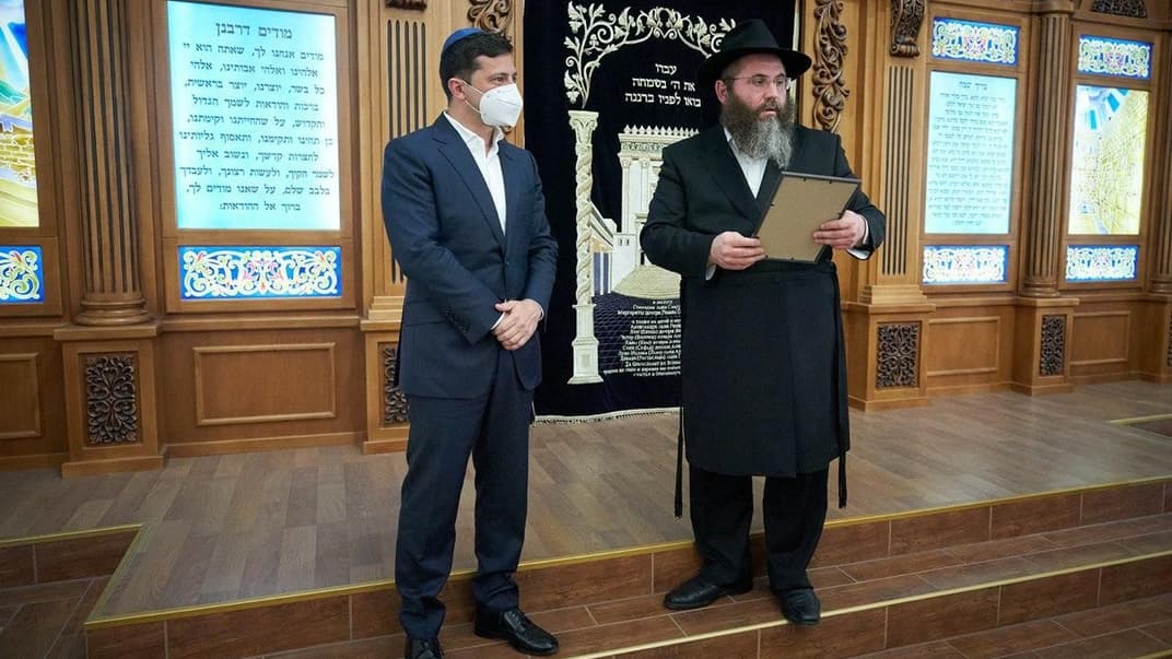 Президент Володимир Зеленський відвідав синагогу Хабад у Херсонській області, 27 червня 2020 року