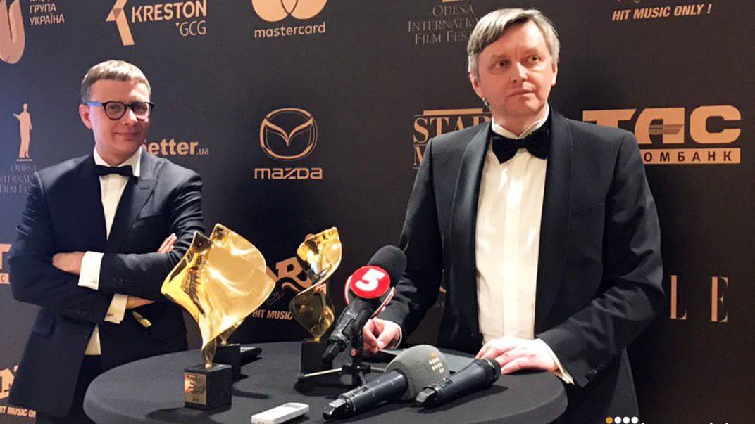 Режиссер фильма «Донбасс» Сергей Лозница во время награждения премией «Золота дзиґа» («Золотой волчок»)