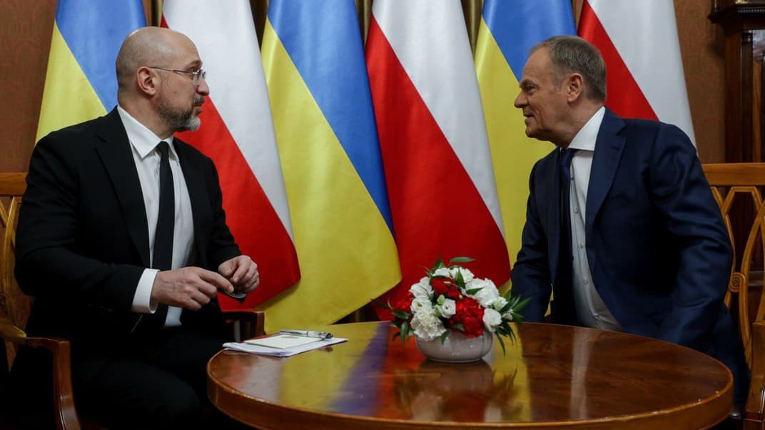 Премьер-министр Украины Денис Шмыгаль и премьер-министр Польши Дональд Туск, Варшава, 28 марта 2024