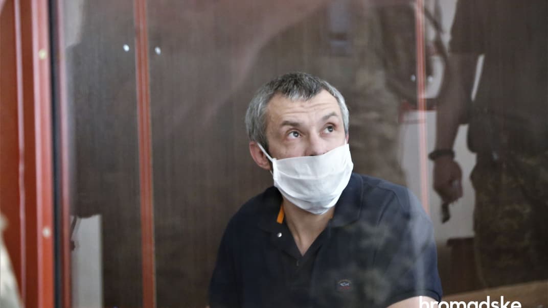 Підозрюваний в організації нападу на Катерину Гандзюк Олексій Левін (Москаленко) у Печерському суді Києва, 25 червня 2020 року