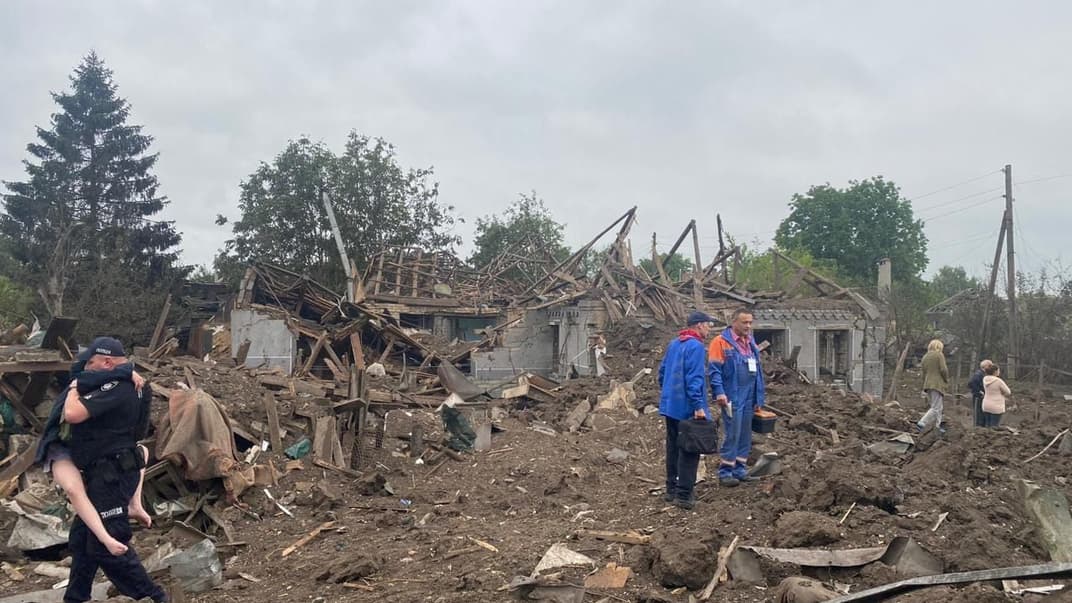Последствия российского обстрела частного сектора Краматорска, 14 июня 2023 года