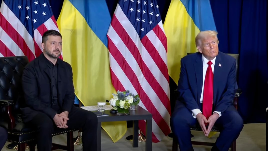 Президенти США та України Дональд Трамп і Володимир Зеленський під час спільної пресконференції