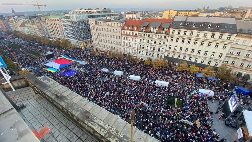 Акція на підтримку України в Празі, 30 жовтня 2022 року