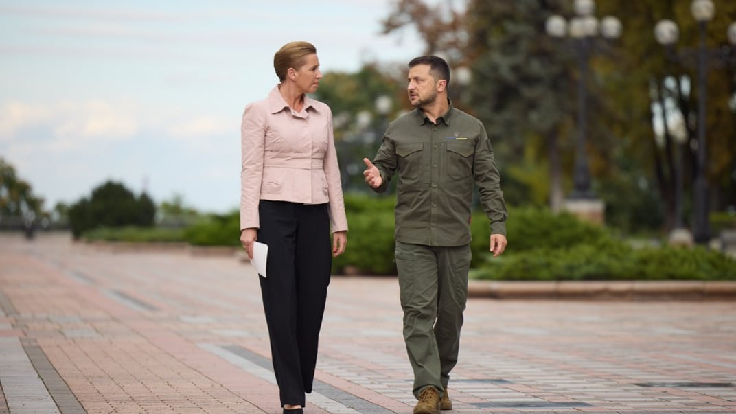Ілюстративне фото. Володимир Зеленський з Метте Фредеріксен