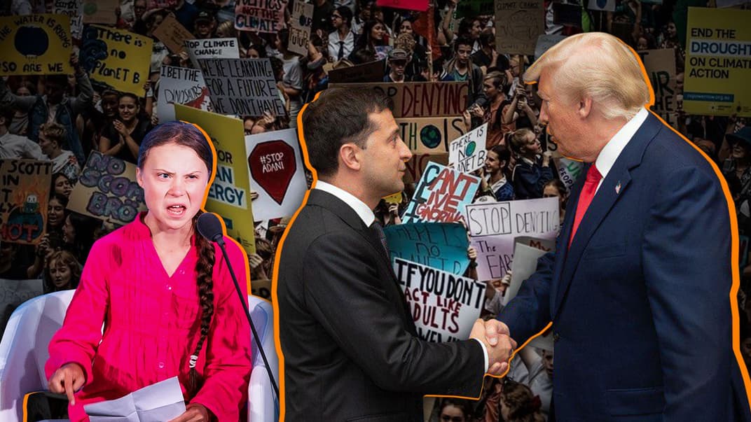 Головні історії тижня: імпічмент Трампа через Зеленського, відставки в Україні і Грета Тунберг 