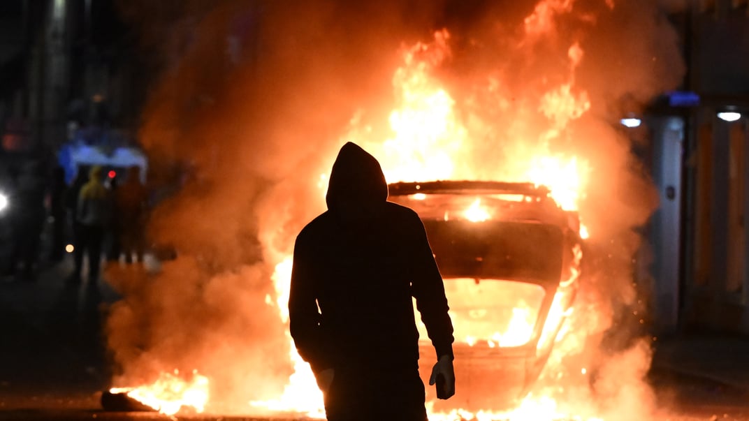 Протести в місті Балліміна, що в Північній Ірландії, 10 червня 2025 року