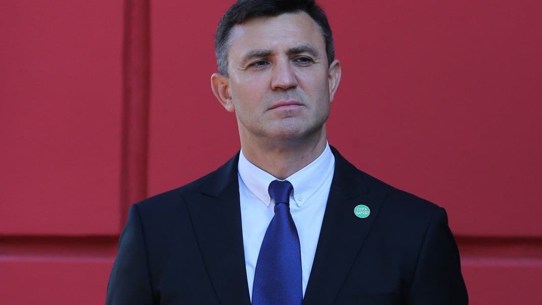 Народный депутат от «Слуги народа» Николай Тищенко на конференции Киевской городской организации политической партии «Слуга народа» по выдвижению кандидатов в депутаты Киевского городского совета