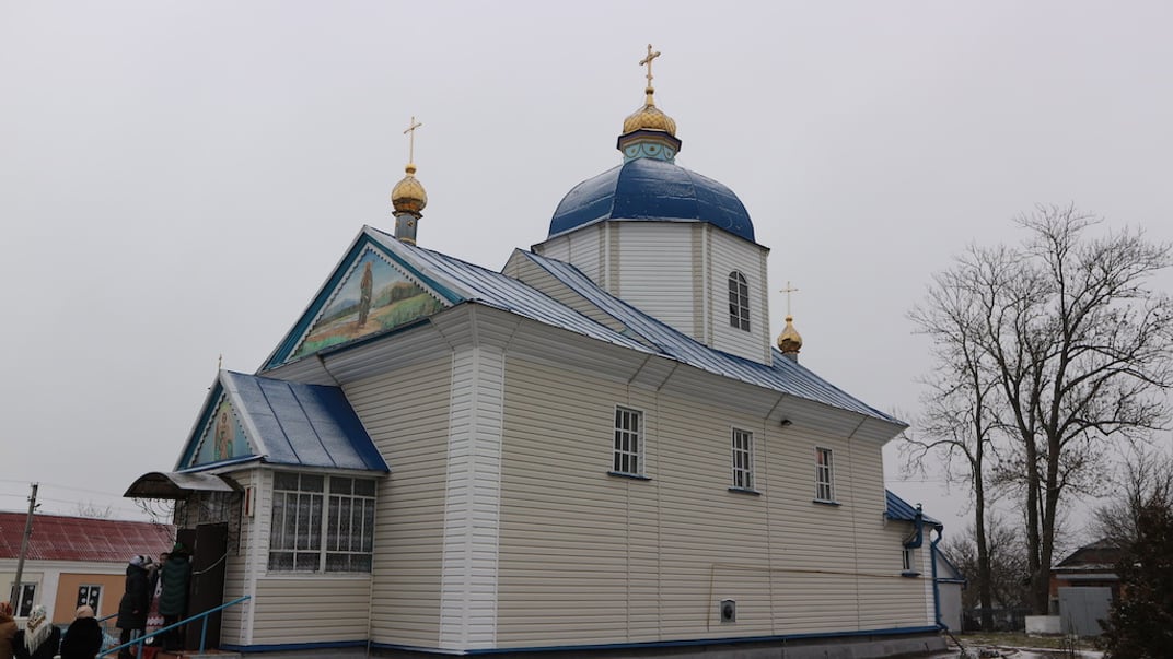 Храм зачаття Іоанна Предтечі в селі Забороль на Рівненщині у січні 2020 року