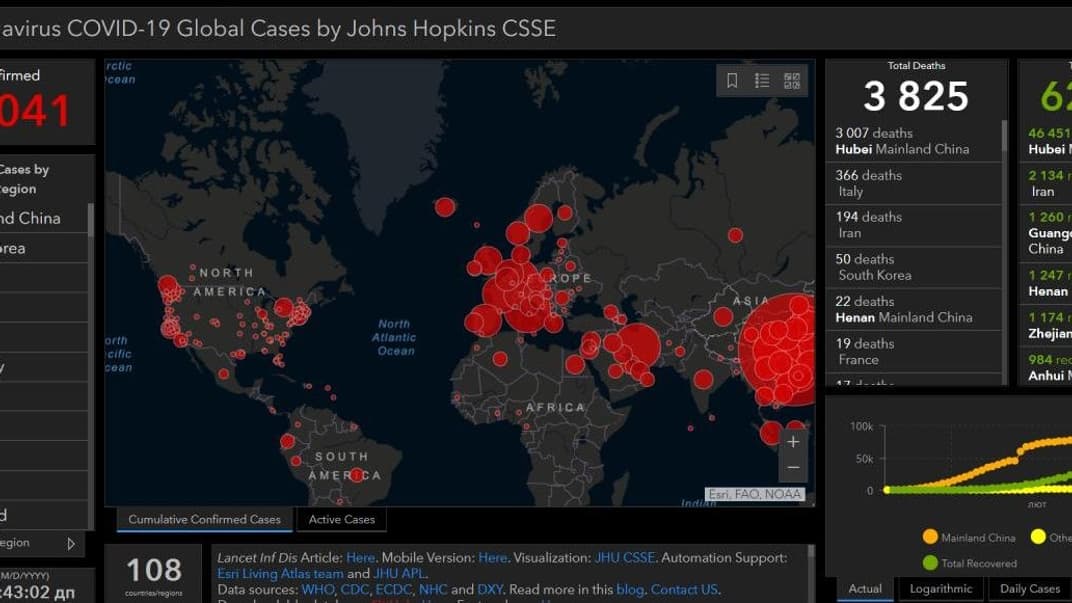 В мире от коронавируса выздоровели 62 тысячи человек, умерли — почти 4 тысячи