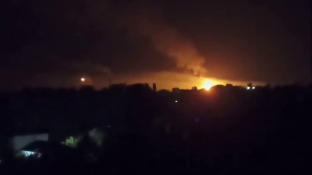 Пожежа в Саратові після атаки дронів