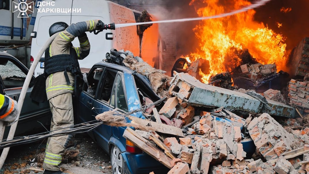 Последствия российского обстрела в Харькове, 24 октября 2025 года