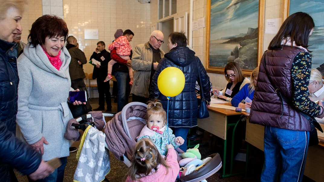 Избирательный участок в Киеве на выборах президента Украины, 31 марта 2019