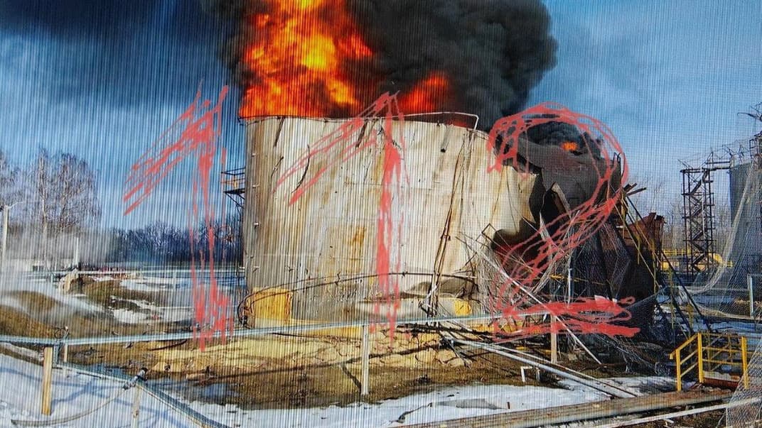 На Бєлгородщині зайнялась нафтобаза в селі Довге, 5 березня 2024 року