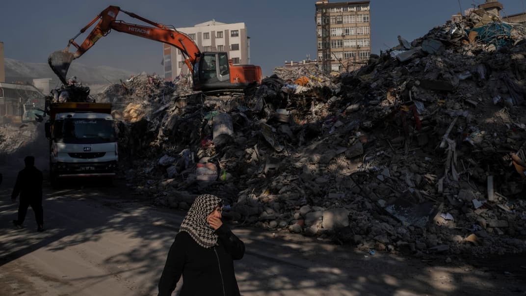 Последствия произошедшего 6 февраля землетрясения в городе Кахраманмараш в Турции, 17 февраля 2023 года