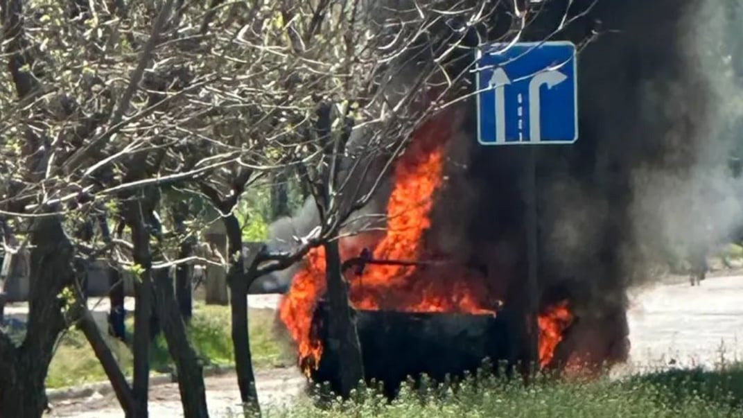 Знищене російським FPV-дроном авто аварійної газової служби