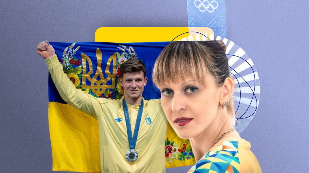 Гимнаст Илья Ковтун и его тренер Ирина Горбачева