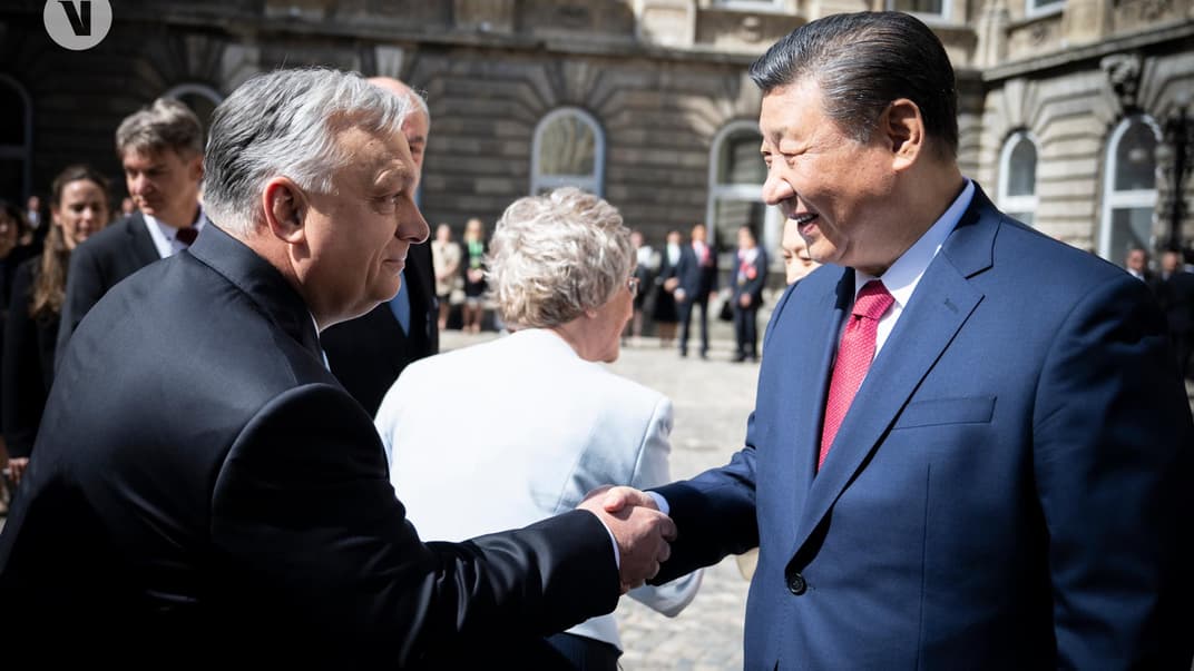 Прем’єр-міністр Угорщини Віктор Орбан та глава Китаю Сі Цзіньпін, 9 травня 2024 року