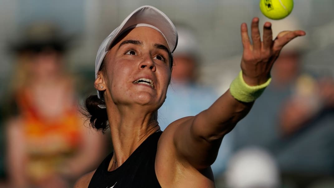 Ангелина Калинина на теннисном турнире BNP Paribas Open в Индиан-Уэллсе, март 2022 года